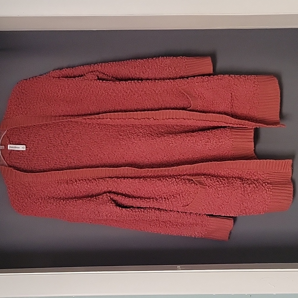 Zenana popcorn cardigan pink